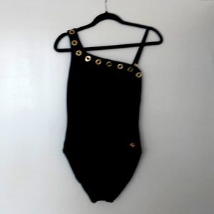 Michael Kors Navy one shoulder bathing suit. New without tags
